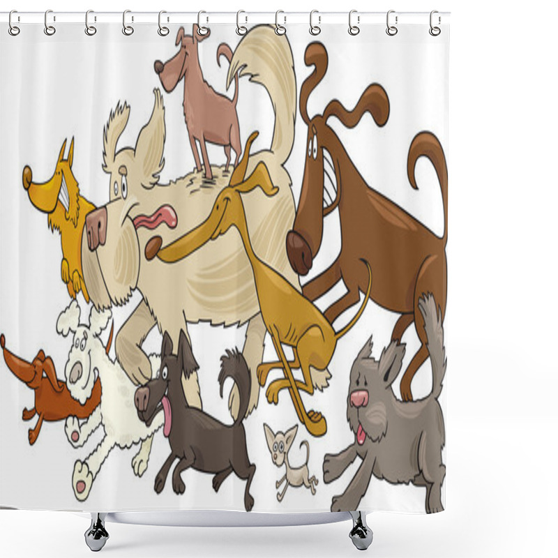 Personality  Running Dogs Shower Curtains