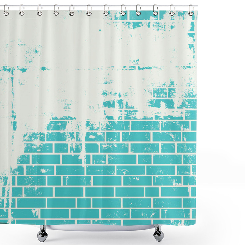 Personality  Plastered Brick Wall. Shower Curtains