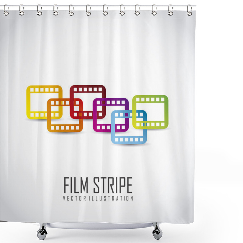 Personality  Film Stripe Shower Curtains