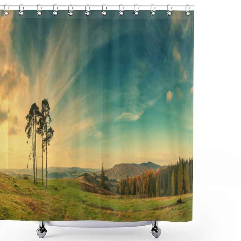 Personality  Beautiful Light Of Sunrise Shower Curtains