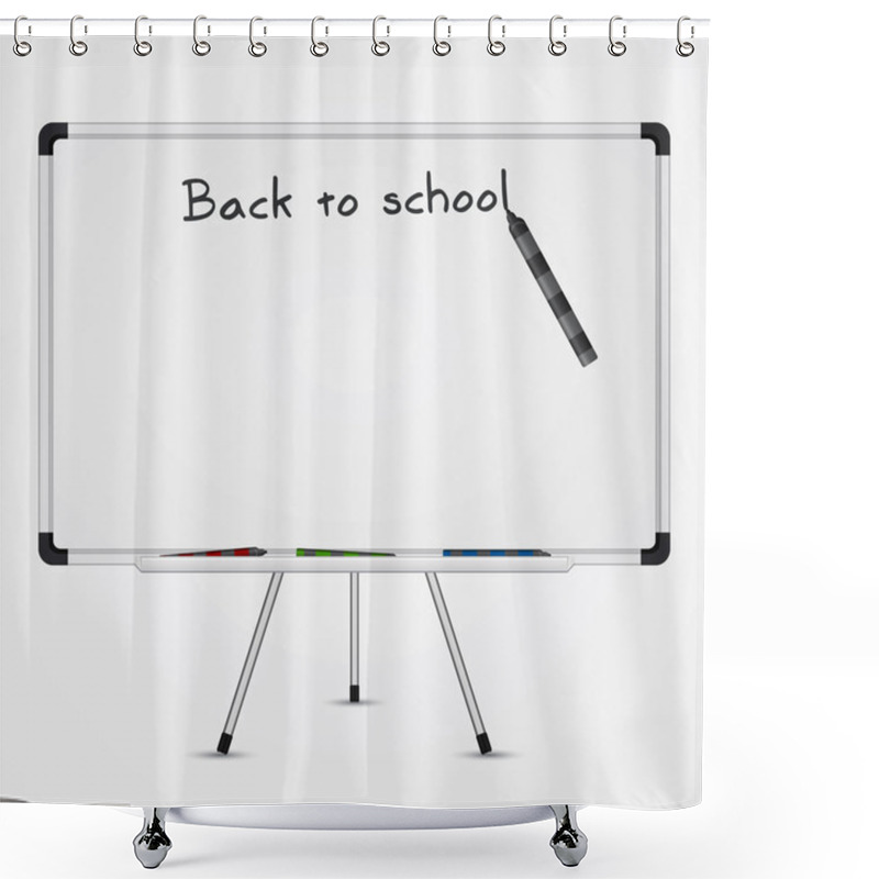 Personality  Text Back To School On A Blackboard Shower Curtains