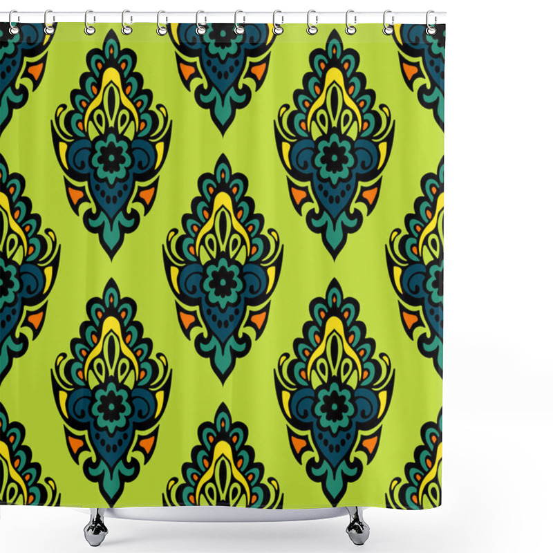 Personality  Damask Floral Seamless Vector Pattern Shower Curtains