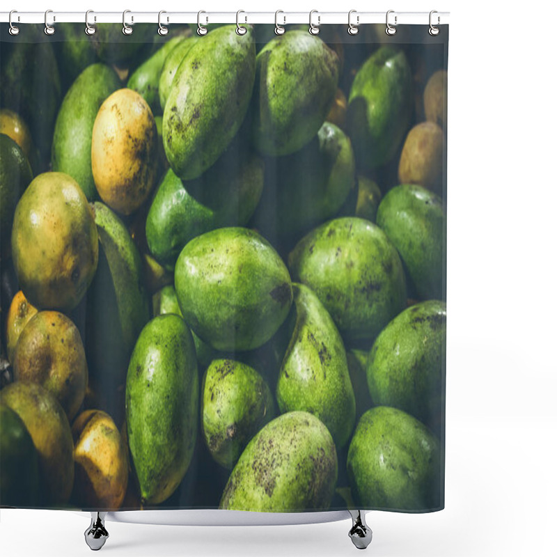 Personality  Exotic Tropical Fruit Mang On The Night Market Of Bali Island. Shower Curtains