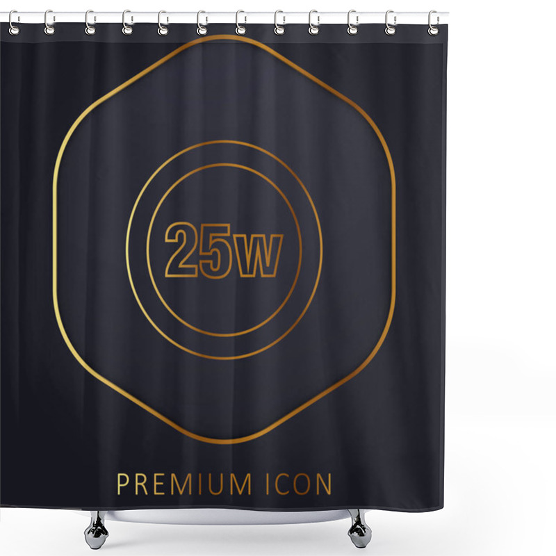 Personality  25 Watts Lamp Indicator Golden Line Premium Logo Or Icon Shower Curtains