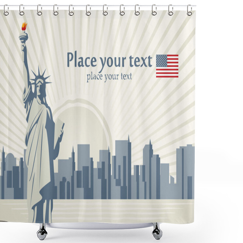 Personality  Background Of New York Shower Curtains