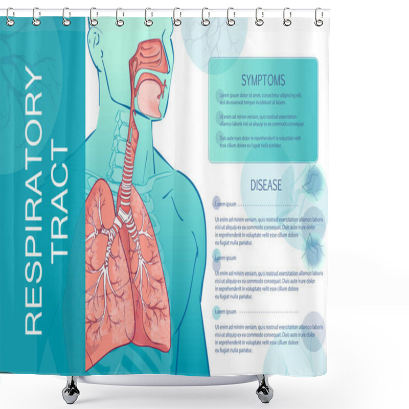 Personality  Vector Human Respiratory System Shower Curtains