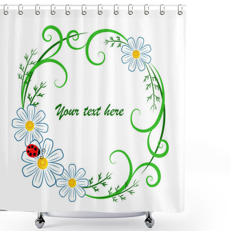 Personality  Flower Crown Border Shower Curtains