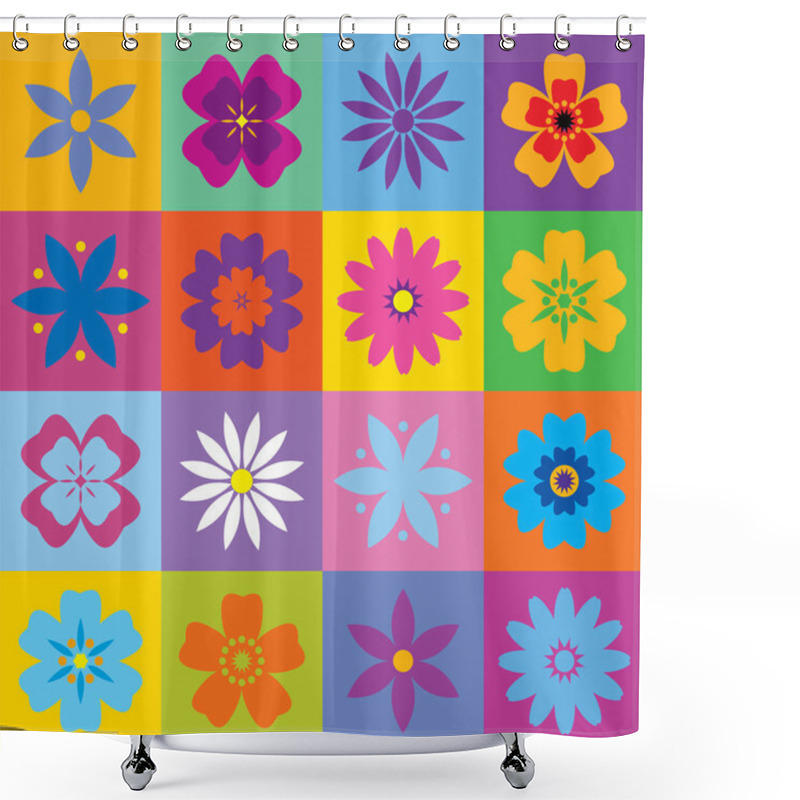 Personality  Patchwork Pattern Shower Curtains