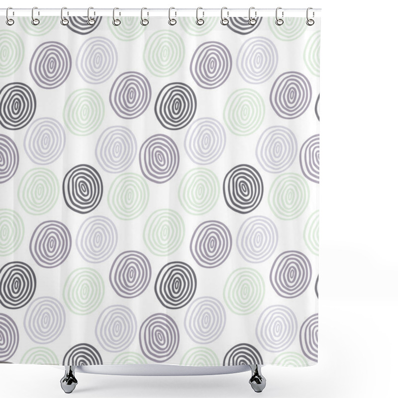 Personality  Seamless Circle Background Shower Curtains