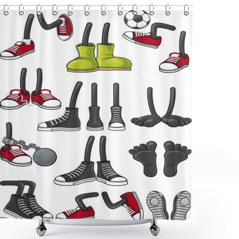 Personality  Cartoon Feet Collection Shower Curtains