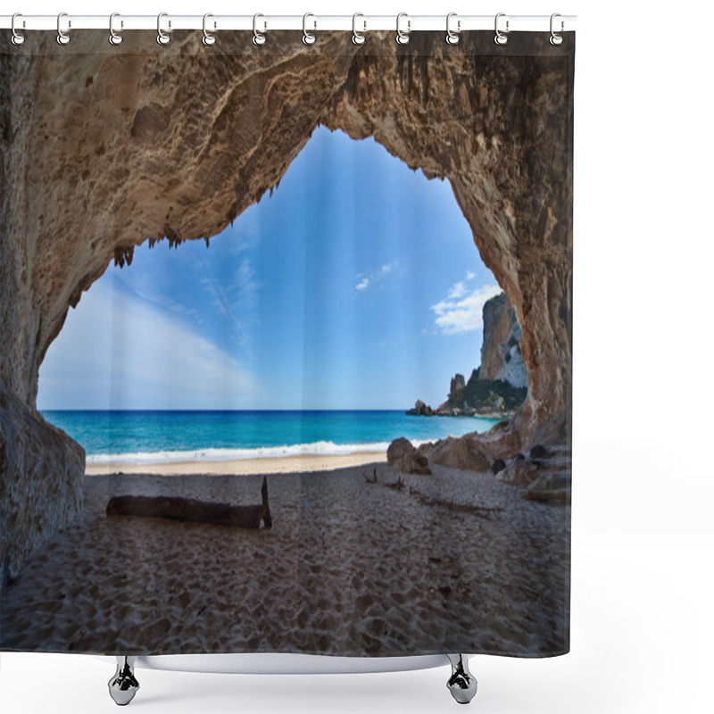 Personality  Paradise Cave Sea Blue Sky Vacation Shower Curtains