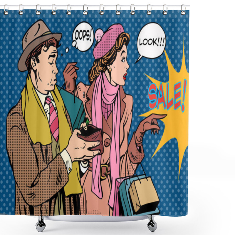 Personality  Husband And Wife Christmas Sales Shower Curtains