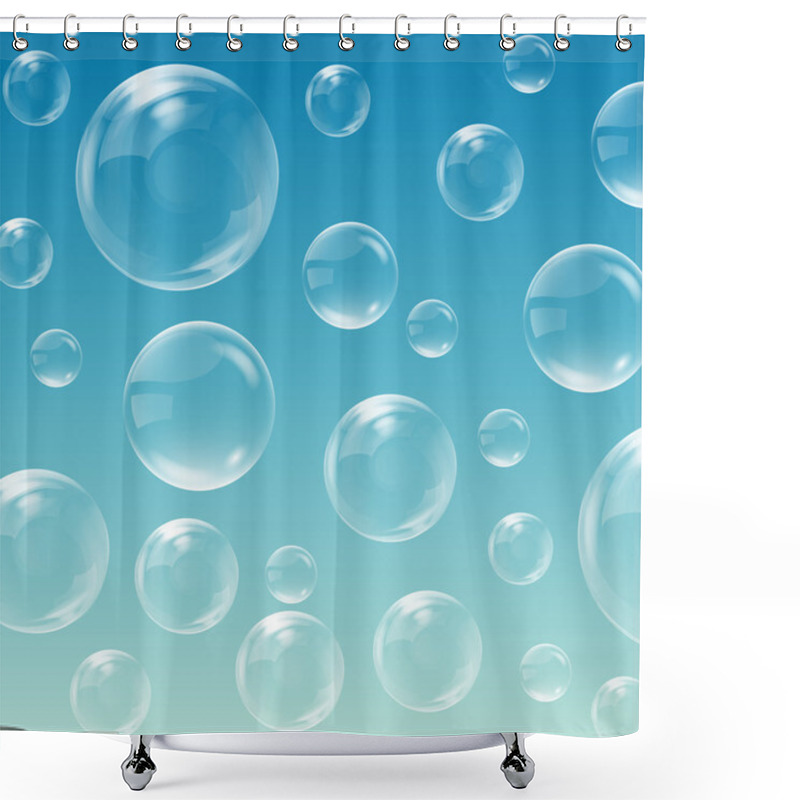 Personality  Bubbles Background Shower Curtains