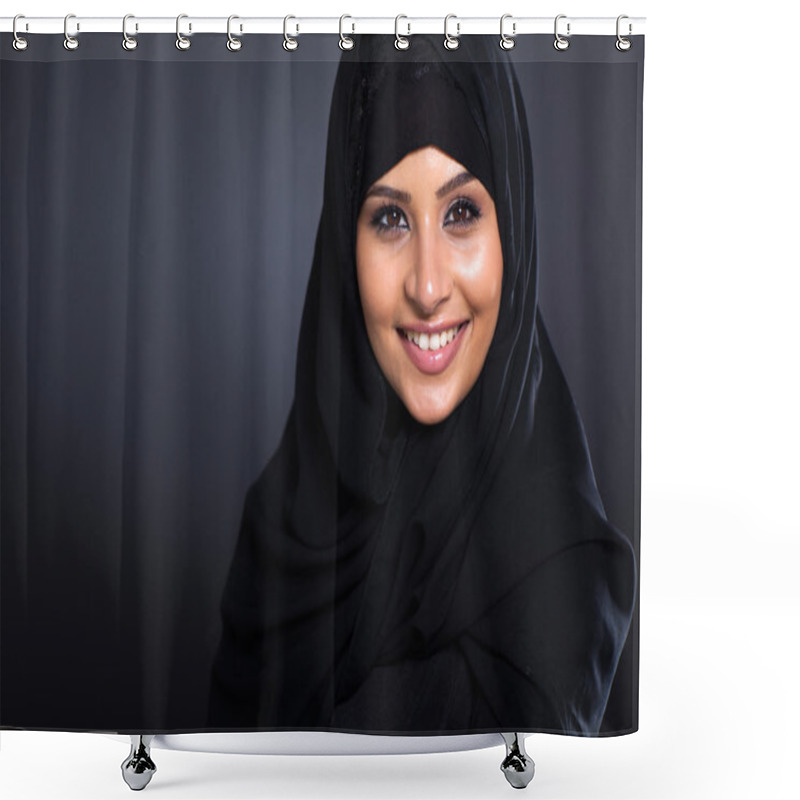 Personality  Smiling Arabic Woman Shower Curtains