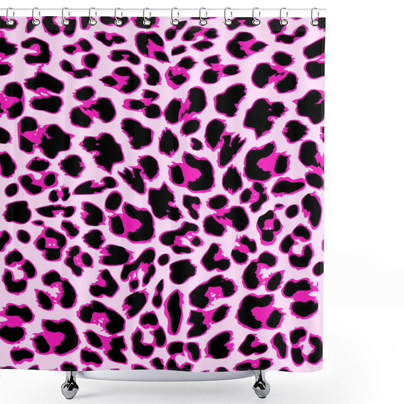 Personality  Leopard Seamless Pattern Design, Vector Background Shower Curtains