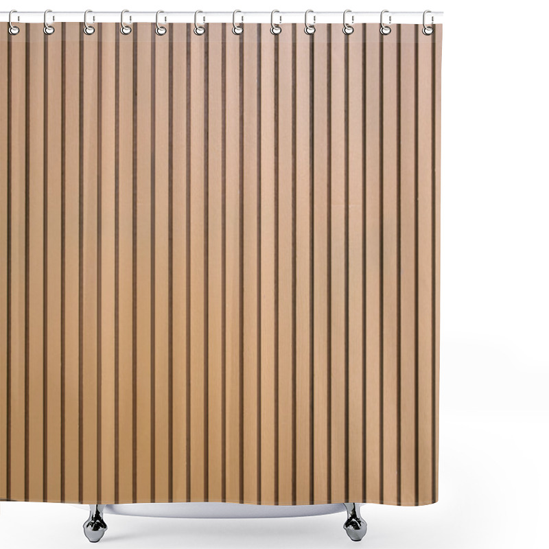 Personality  Wood Lath Wall. Shower Curtains