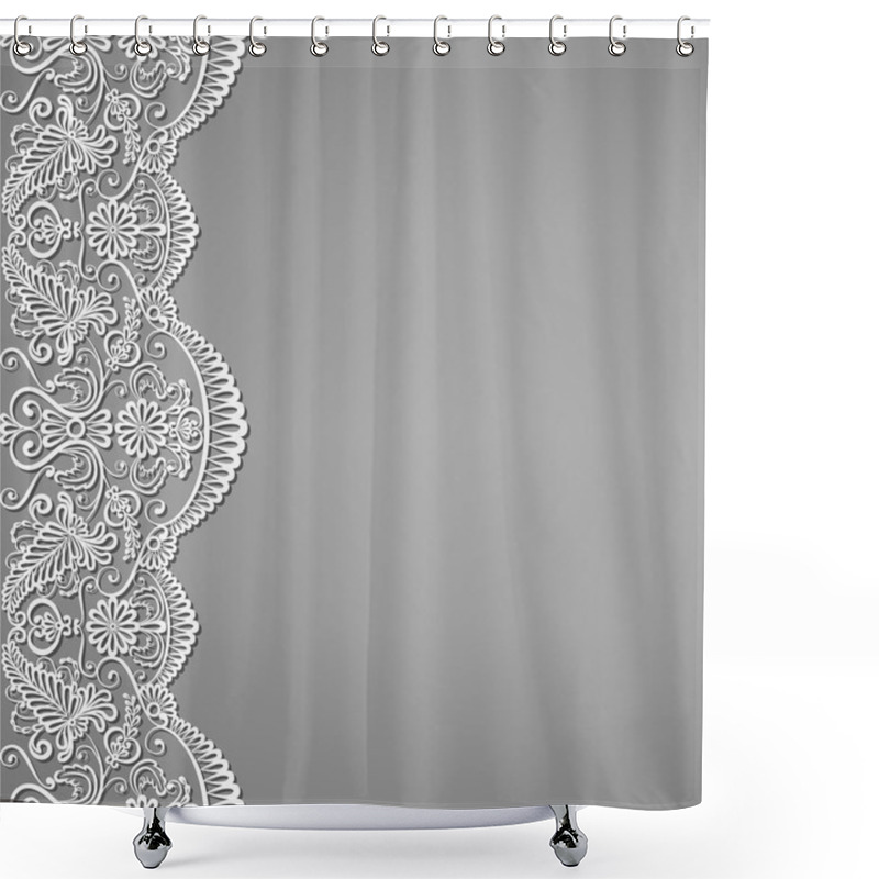 Personality  Lace And Floral Ornaments Shower Curtains