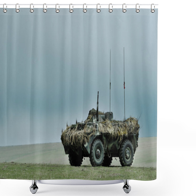 Personality  GALATI, ROMANIA - OCTOBER 8: Romanian Armoured Fighting Vehicle  Shower Curtains