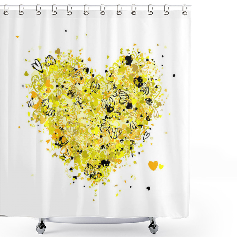 Personality  Valentine Heart Shape For Your Design Shower Curtains