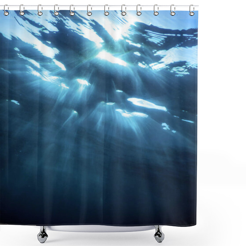 Personality  Underwater View Of The Sea Surface Shower Curtains