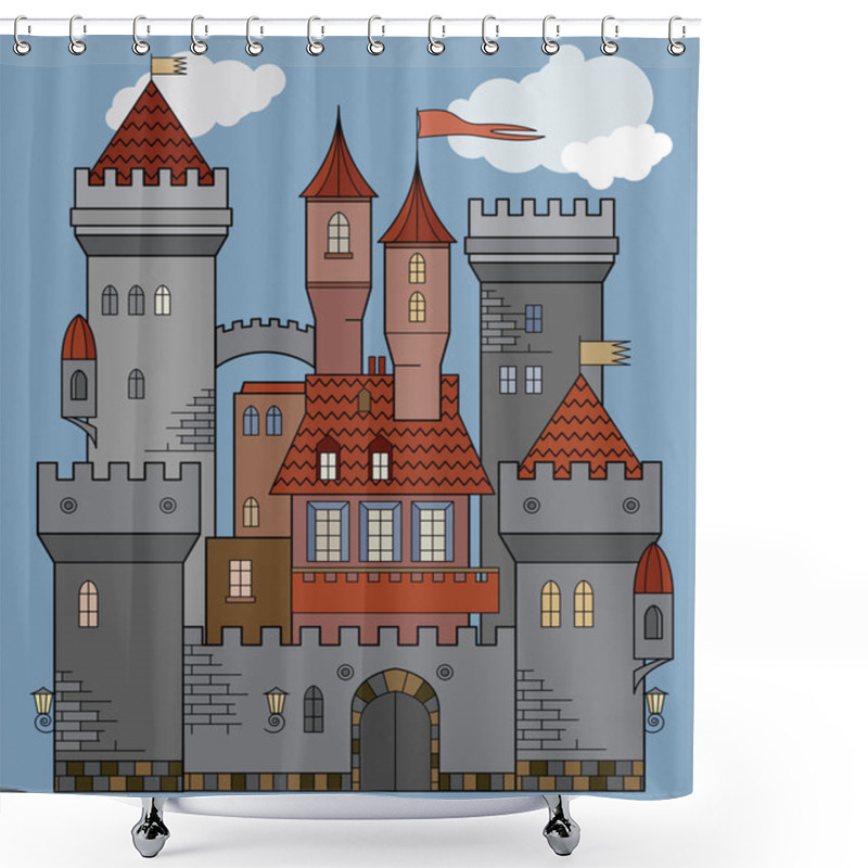 Personality  Castle Shower Curtains