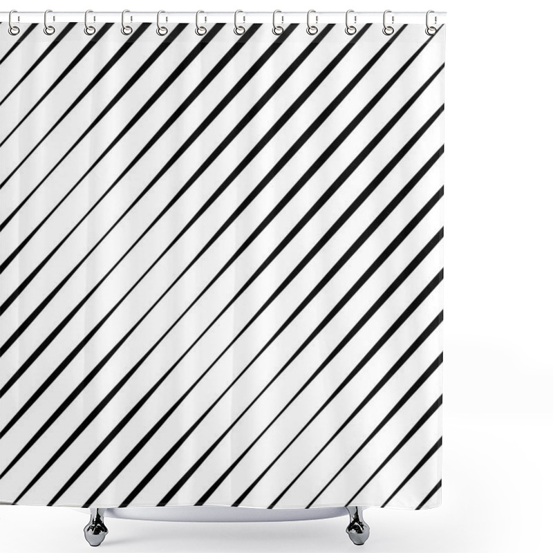 Personality  Dynamic Diagonal, Oblique, Slanted Lines, Stripes Geometric Patt Shower Curtains