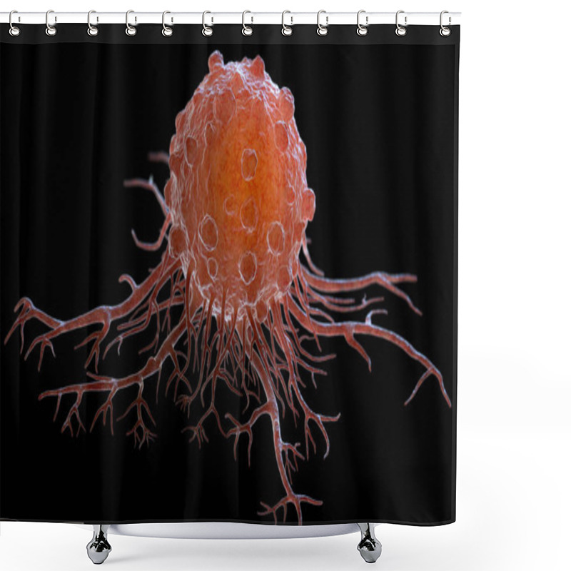 Personality  Cancer Cells Can Migrate To Other Body Tissues Or Organs Building Metastasis. 3D Illustration Shower Curtains