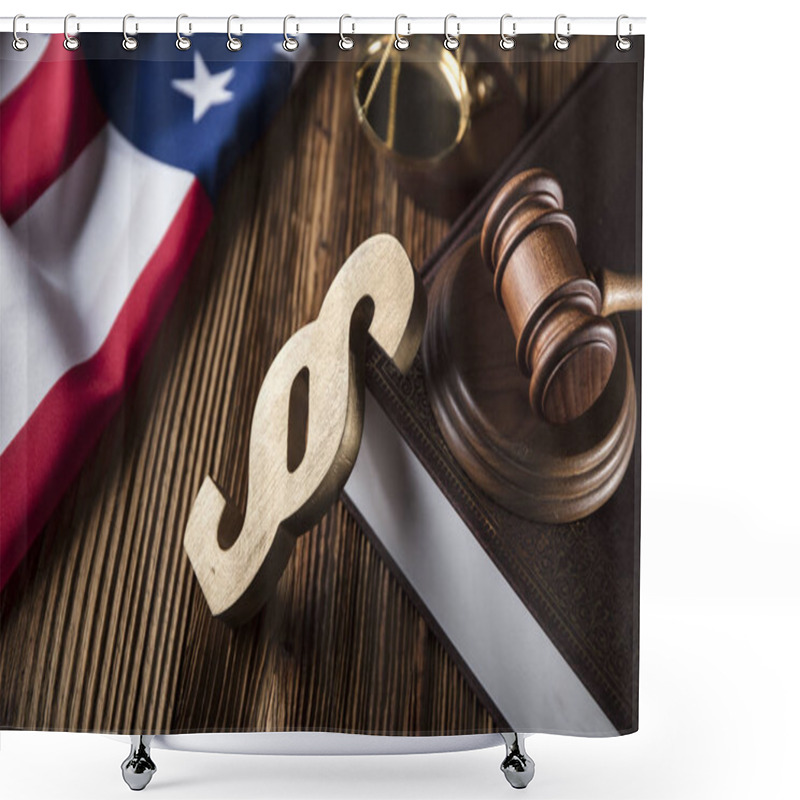 Personality  American Law Concept. Shower Curtains