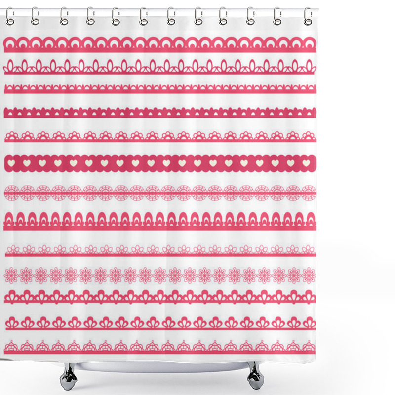 Personality  Set Of Laces Shower Curtains