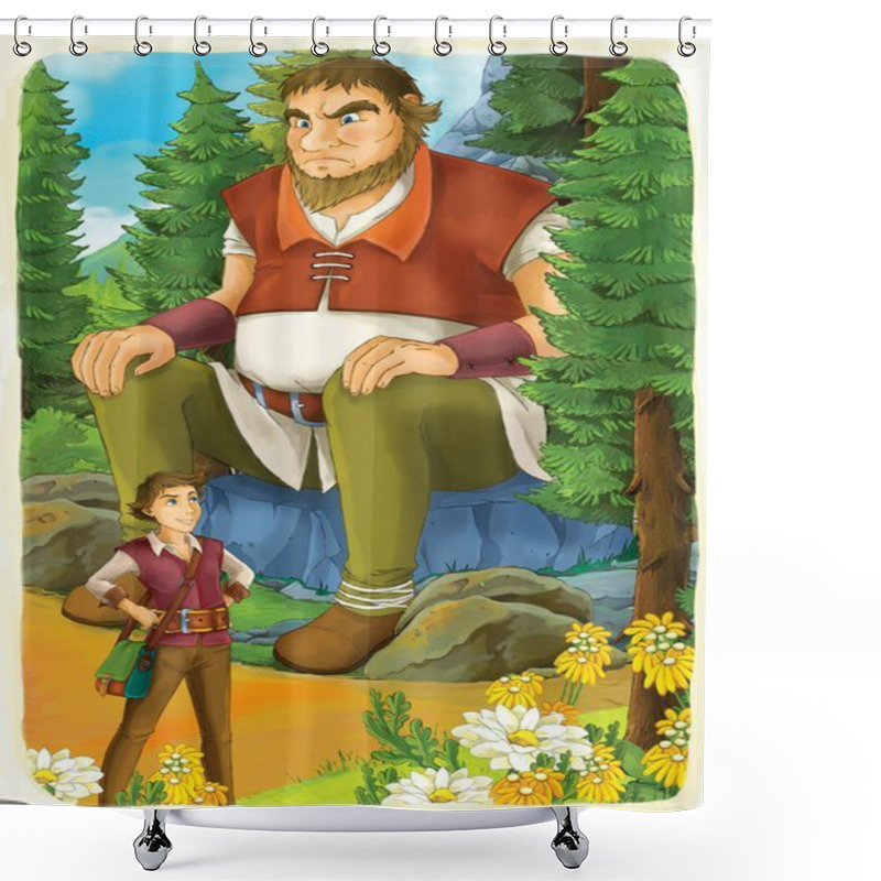 Personality  The Prince And Giant Shower Curtains