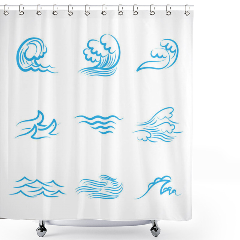 Personality  Splashes Of Water Shower Curtains