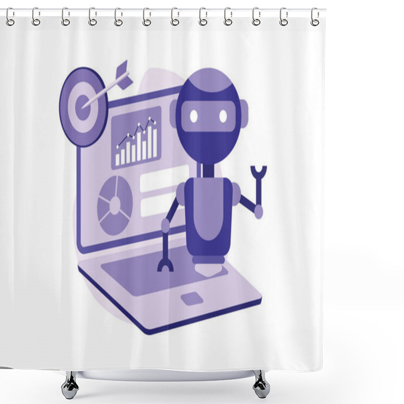 Personality  AI Powered Marketing Tools Illustration Exclusive Design Inspiration Shower Curtains