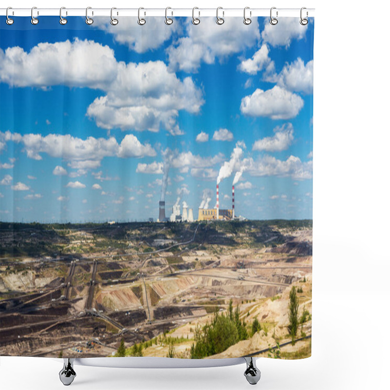 Personality  Surface Coal Mining And Power Station Shower Curtains