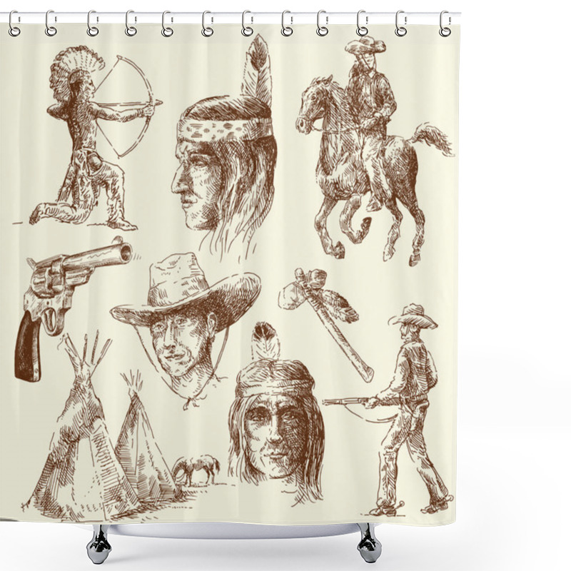 Personality  Wild West Collection Shower Curtains