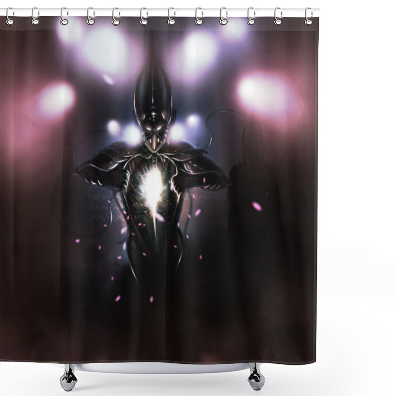 Personality  Aliens Invading. Shower Curtains