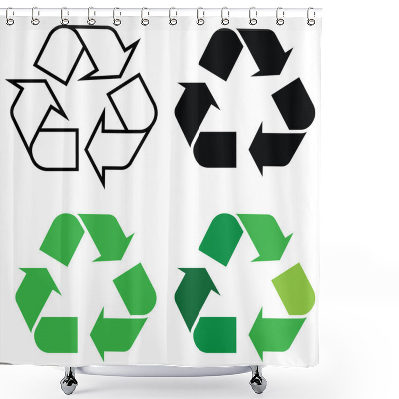 Personality  Recycle Sign Shower Curtains