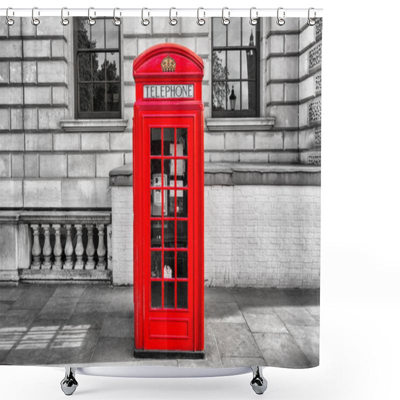 Personality  Red Phone Booth In London Shower Curtains