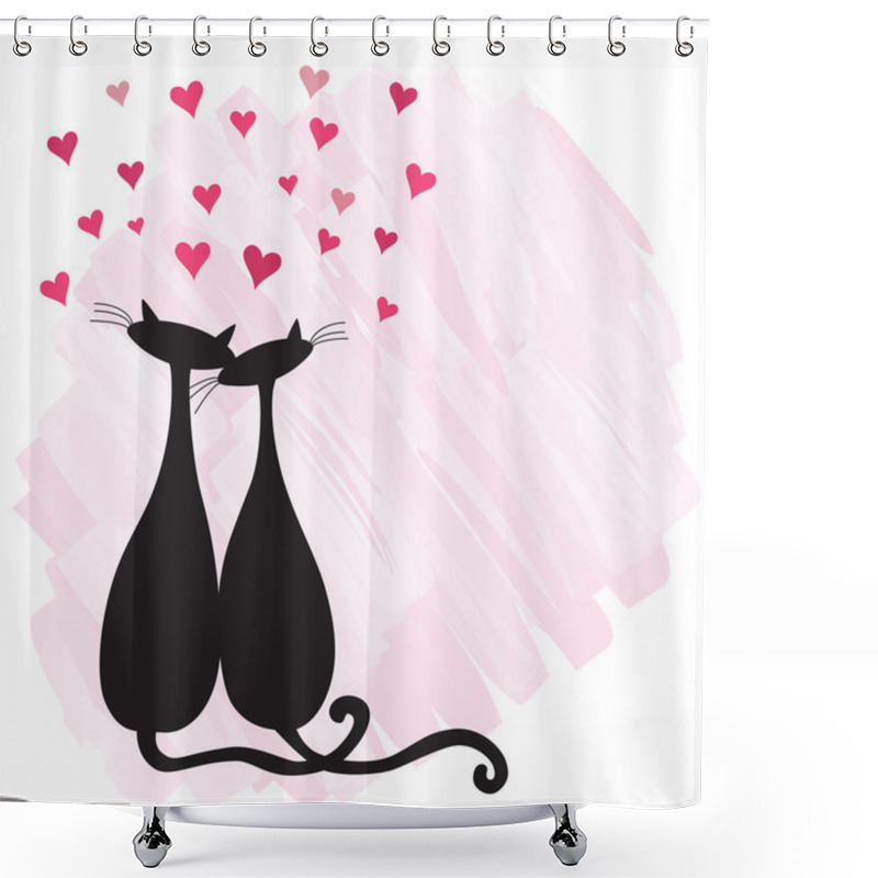 Personality  Cats In Love Shower Curtains