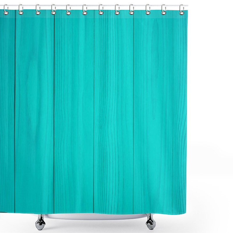 Personality  Turquoise Wood Background With Grain And Nodes Shower Curtains