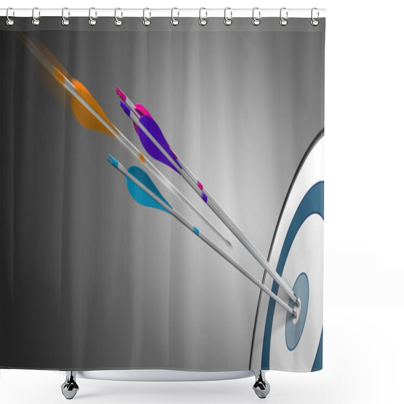 Personality  Target And Arrow. Business Performance Shower Curtains