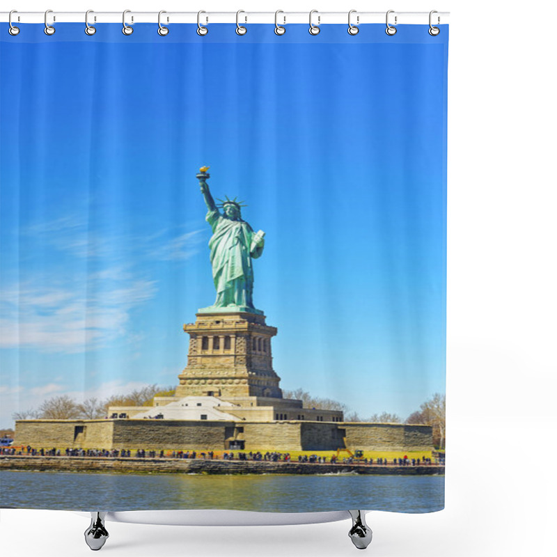 Personality  Statue Of Liberty Island In Upper Bay Shower Curtains