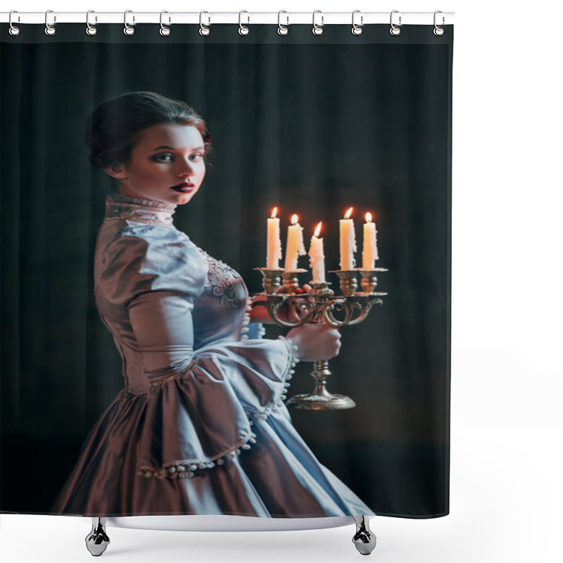 Personality  Woman In Victorian Dress Shower Curtains