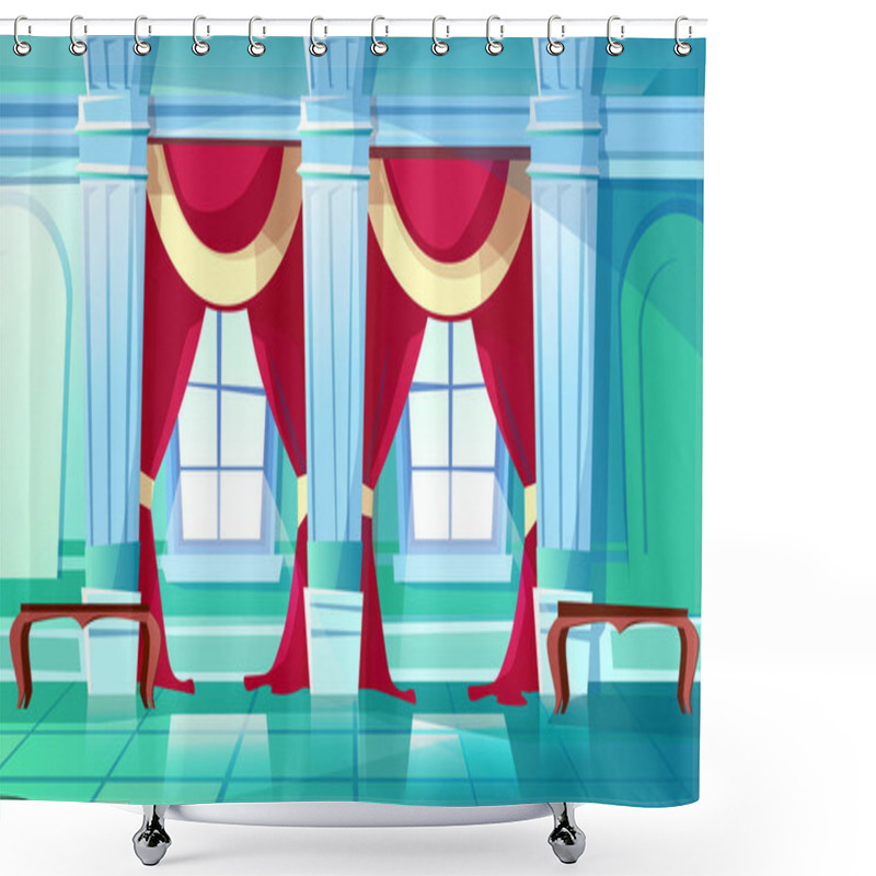 Personality  Ballroom Or Royal Palace Hall Vector Illustration Shower Curtains