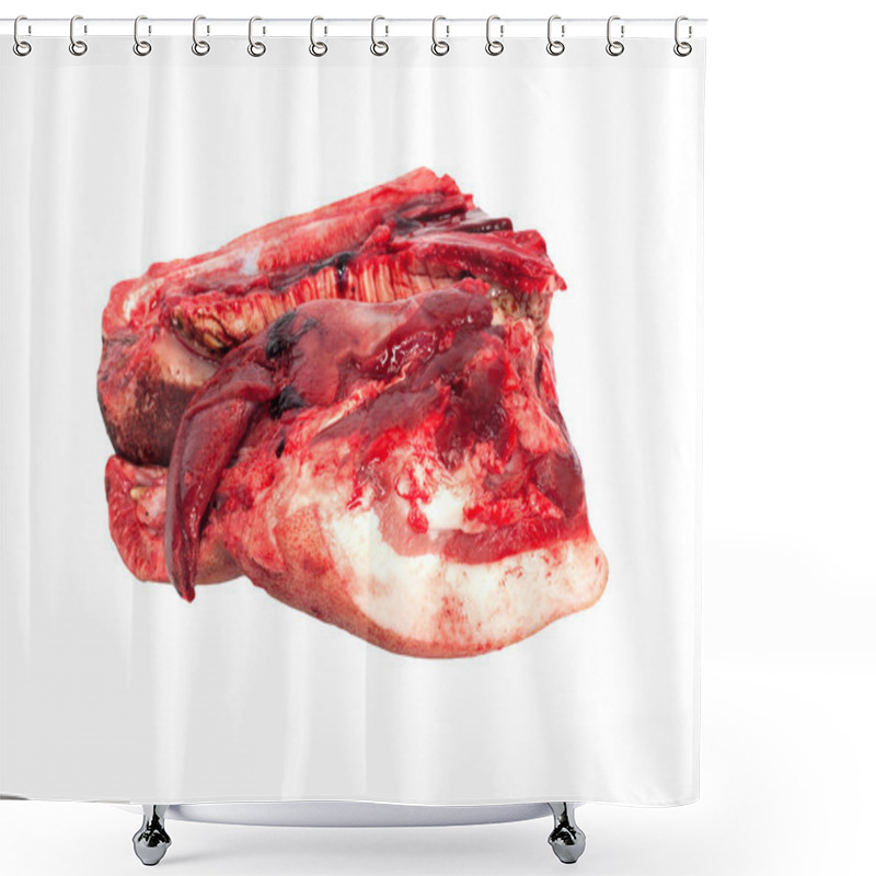 Personality  Pig's Head Chopped Off Shower Curtains