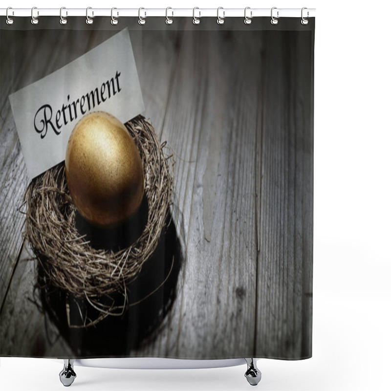 Personality  Golden Nest Egg Concept  Shower Curtains