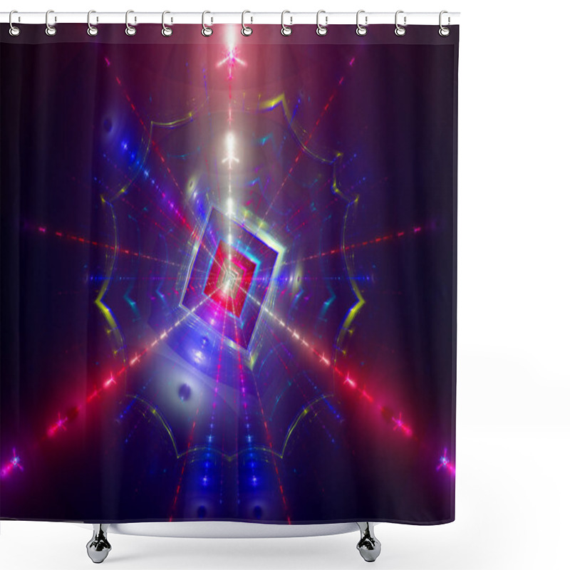 Personality  Particle Collision, Fission, Science Background Shower Curtains