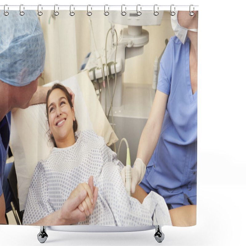 Personality  Woman Having Eggs Implanted Shower Curtains