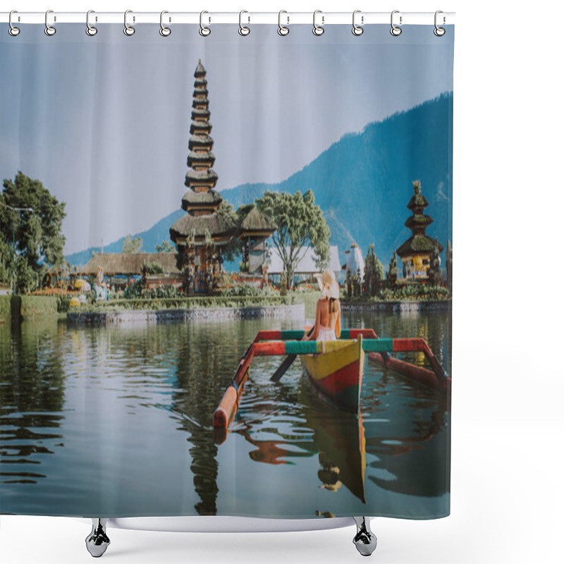 Personality  Pura Ulun Danu Beratan Temple At Sunrise In Bali, Indonesia Shower Curtains