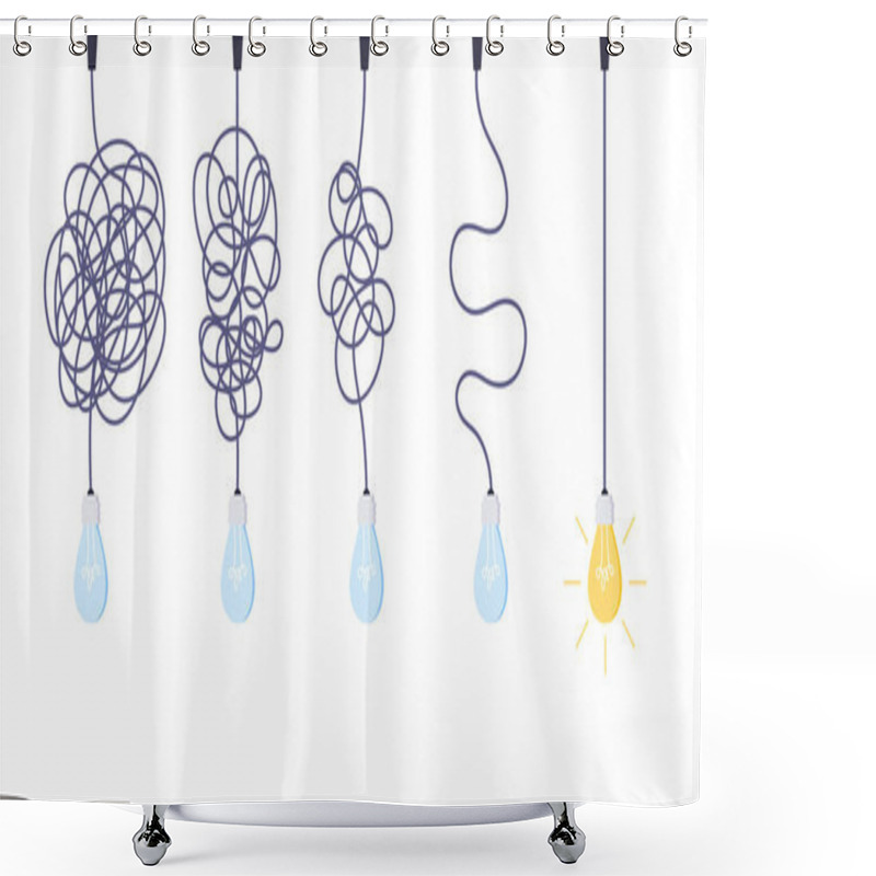 Personality  Chaos Simplifying, Problem Solving And Business Solutions Idea Searching Concept Vector Illustration. Shower Curtains