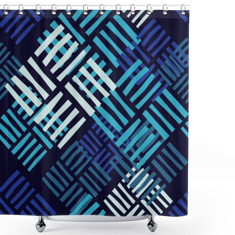 Personality  Seamless Geometric Pattern. Scribble Texture. Textile Rapport. Shower Curtains